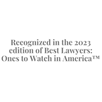 Recognized In the 2023 edition of Best Lawyers Ones To Watch In America